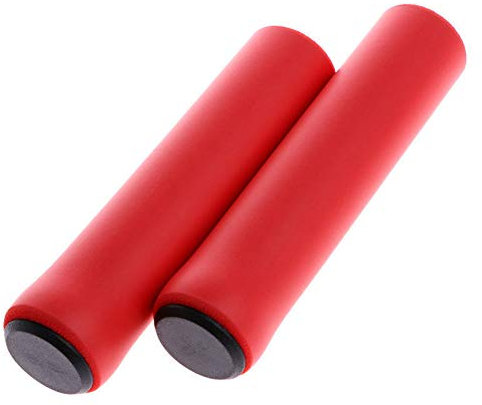 Fahrradgriffe Fahrradlenkergriffe, rutschfest, rutschfest, doppelt verriegelnd, Gummi, ergonomisch, for Mountainbikes, MTB, Fahrradteile, Fahrradgriffe, Schwarz, Gold, Blau Mtb Griffe(Silica gel-Red)