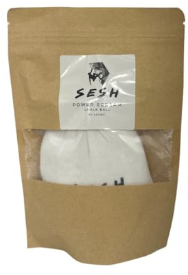 Sesh Climbing Power Scream Chalk Ball – Premium Magnesium Carbonate Hand Chalk for Climbing, Weightlifting, Gymnastics, and Crossfit