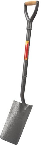 Amtech - Trenching Spade, Garden Spade for Digging, Garden Maintenance, Landscaping, and More, Heavy Duty DIY, Durable and Rust-Resistant All-Steel Body, Hammertone Grey (28”)