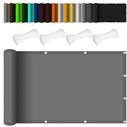 Sun Canopy Awning 3.8 x 4 m 98% UV Block Waterproof Pergola Awnings with Fixing Kit Customizable for Patios Backyard Outdoor, Light Grey
