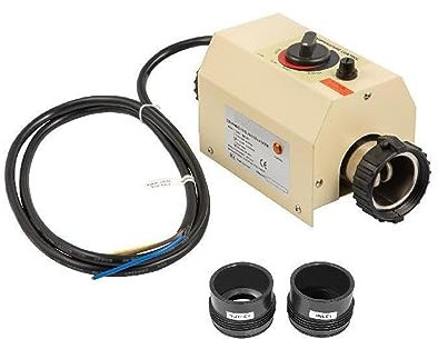 Kit riscaldatore per piscina, Mini scaldabagno elettrico 2KW, riscaldatore for piscina con termostato, vasca da bagno SPA for vasca idromassaggio for massaggi per piscine fuori terra e interrate(48mm)