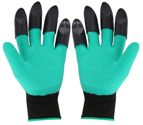 Guantes de Jardinería,Guantes de jardín con garras impermeables,guantes para excavar plantación de granja,Guantes de Seguridad, Respirable,la mejor opción para jardín,guantes de trabajo con 8 garras