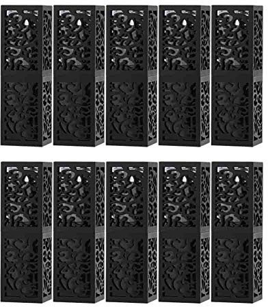 Nimomo 10 Stück Leer Kunststoff Lippenstift Tubes 12 mm, Lippenstiftrohr leer DIY Kosmetik Lippenbalsam Behälter Flasche (schwarz)