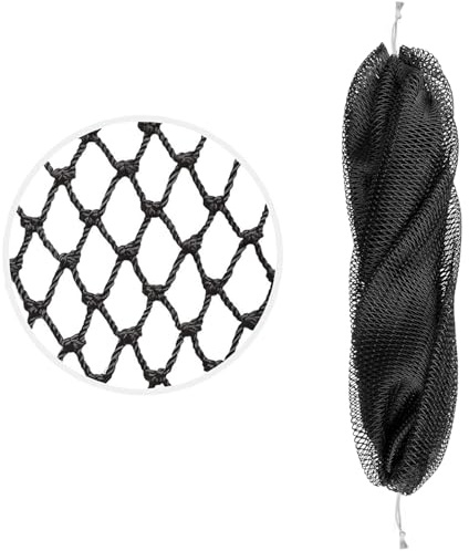 African Net Sponge Authentic, Extra Large Exfoliating Bath Sponge, Long Stretch Mesh Loofah for Shower Back Scrubber Washcloth(Black)