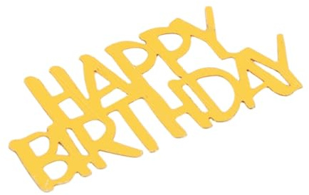 DUZEPA Coriandoli dorati con scritta Happy Birthday, 30 g, decorazioni da spargere per la tavola per feste di compleanno