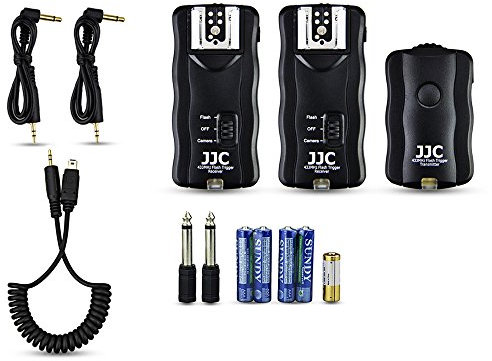 JJC sans Fil/Radio Flash Speedlite Déclencheur de Studio avec Ensemble de 2 récepteurs Déclencheur pour Fujifilm X-t2/X-pro2/X-T1/X-T10/X-E2s/X-E2/X-a3/X100T/X-M1/X-A2/X-A1/XQ2/XQ1/X70/X30/FinePix S1