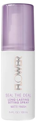 FLOWER Beauty By Drew Barrymore Seal The Deal Setting Spray for Makeup - Long-Lasting + Flawless Finish - Sweat-Proof + Rub-Resistant - Matte + All Day Face Makeup - Cruelty-Free + Vegan