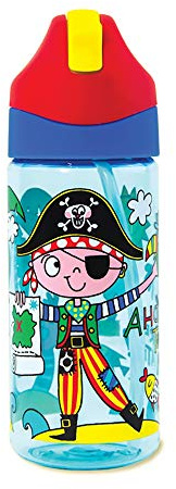 Rachel Ellen Designs - Childrens PIRATE Drinks Water Bottle - Captain Pilchard - Ahoy There Matey! - Kids Drinks School Gym Bike - BPA FREE