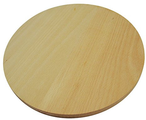 Wooden World Tajadera Circular, Redonda, de Madera, Cortar Pizza, Madera Doble Cara, 25cm 10 Pulgadas.