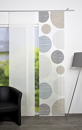 Vision S Schiebegardine Borden halbtransparent, Bambusoptik