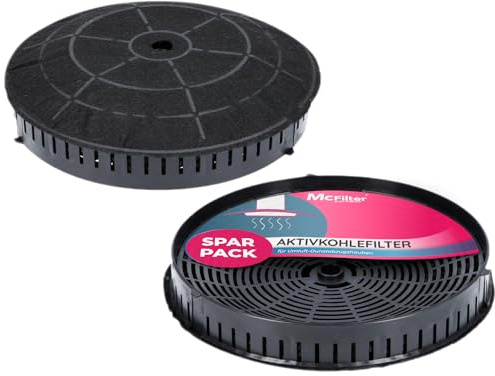 McFilter I 2x Aktivkohlefilter Ø 172mm für Dunstabzugshaube kompatibel mit Kohlefilter Elica CFC0038668 Typ57, Nyttig 440, AEG 4055171138 - Filter für Abzugshaube