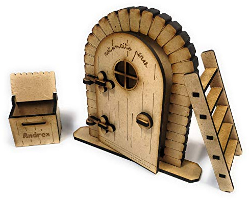 PUERTA RATONCITO PÉREZ CON BUZÓN PERSONALIZADO, MODELO NUEVO 2020, PARA PINTAR. DISEÑADO, VENDIDO Y ENVIADO POR VPM ORIGINAL. 100% PRODUCTO ESPAÑOL.