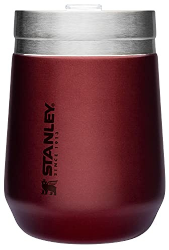 STANLEY Vaso de acero inoxidable GO, vaso de vino aislado al vacío de acero inoxidable de 10 onzas, 5 horas de frío, 1.5 horas caliente y 20 horas de hielo