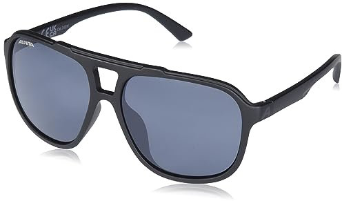 ALPINA SNAZZ - Verspiegelte und Bruchsichere Sonnenbrille Mit 100% UV-Schutz Für Erwachsene, all black matt, One Size