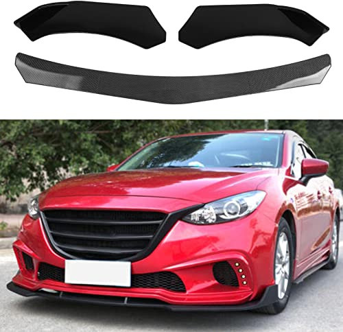 Car Front Bumper Splitter, Car front Spoiler, 5pcs Front Bumper Lip Body Kit Universal Lip Splitter Spoiler Diffuser Canard Protector for car