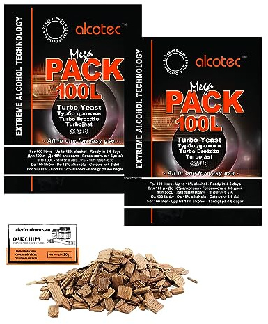 2 x Turbohefe - Alcotec Mega Pack 360g, Turbo Hefe, Hefe für Maische, Wodka-Hefe