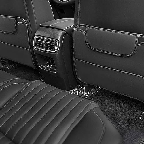 REROM 2 Stück Autositz Schutz Rückseite Kinder für Cupra Ateca/Born/Formentor/Leon/TCR/E-TCR, Rückenlehnenschutz und Organizer, Wasserdicht und Pflegeleicht,- Black