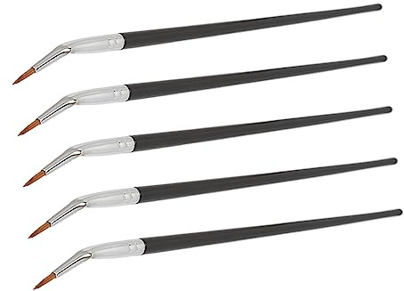 5 Stück Gebogener Eyeliner-Pinsel, Gebogener Liner-Make-up-Pinsel, Multifunktionale Make-up-Winkel-Eyeliner-Pinsel, Kosmetikwerkzeug für Concealer, Präziser Eyeliner-Pinsel Zum Auftragen von Gel-, Flü
