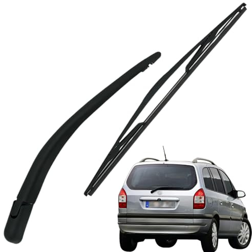 Ruolin Bras Essuie Glace Arrière et Balai Essuie Glace, Arrière de Bras d'Essuie-Glace en Caoutchouc Naturel Toutes Saisons Kit Remplacement pour Opel Zafira A 1998-2005