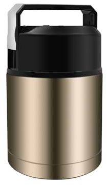 Zalaxt 28oz Soup Thermos, Stainless Steel Thermos for Hot Food, Wide Mouth Food Thermos Jar, Insulated Lunch Container Leak Proof Vacuum Thermal Flask(gold)