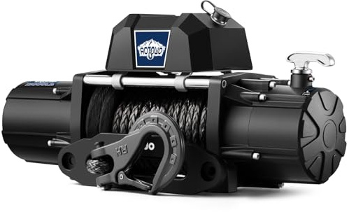 AOTOWO Winch 13000LB Capacity Electric Winch Kit Synthetic Rope, 12V Power Waterproof Winch for Jeep, SUV, Truck with Wireless Remote and Pendant Remote