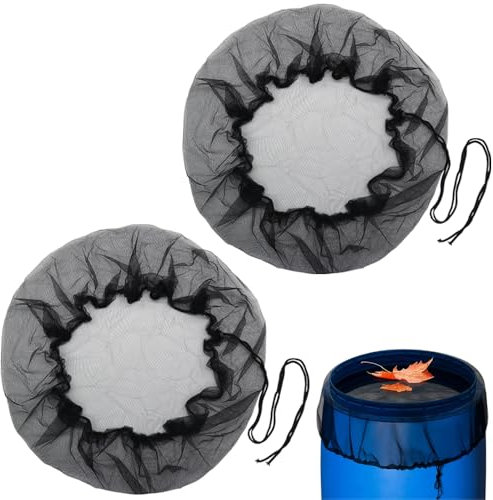 KtbeYTi 2 Pezzi 80 cm Rete di Protezione per Serbatoio per Acqua con Coulisse Protezione Contro Foglie, Zanzare