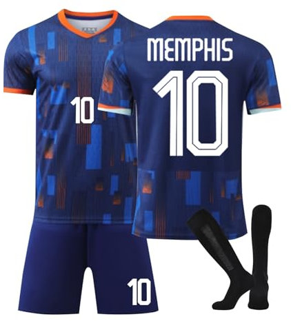 Holland 24 Fußball Trikot, Holland Hause/Auswärts Fußball Trikot für Kinder Erwachsener, Fussball Trikots Shorts und Socken Anzug Jungen Herren