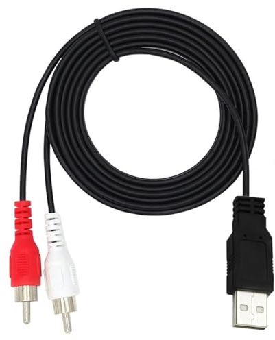 Câble adaptateur vidéo USB 2.0 mâle vers 2RCA mâle 1,5 m