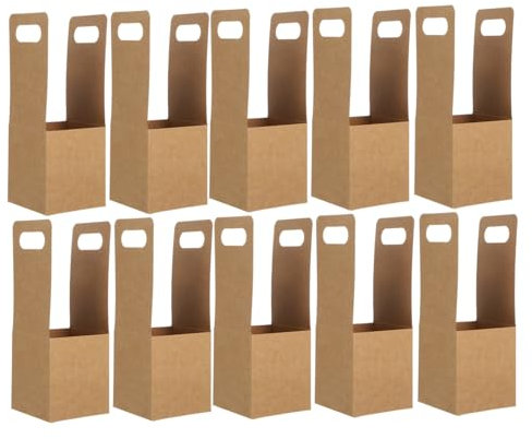 Alipis Portavasos de Cartón Kraft para 10 Tazas Portavasos Individual para Café Y Té para Llevar