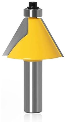 1pc 12.7mm 1/2 Shank 30 Degree Chamfer And Bevel Wood Router Bit Tungsten Two Flute Carbide Chamfer End Mills Woodworking Tools(12.7mm shank)