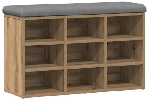 vidaXL Schuhbank Artisan-Eiche 82x32x50 cm Holzwerkstoff