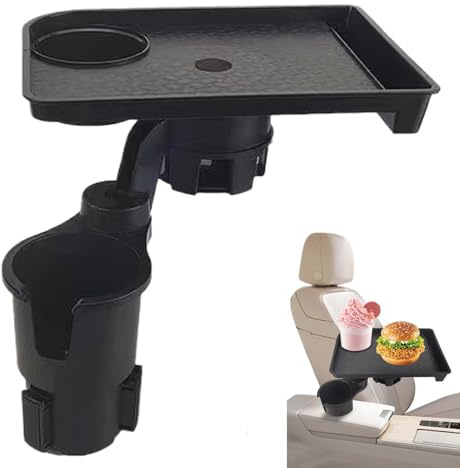 Table de Nourriture avec Porte-gobelet pour Voiture - Organisateur de Console