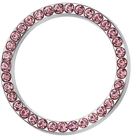 PartyKindom Auto Startknopf Dekorationsring Mit Pinken Strasssteinen Kristall Bling Auto Motor Start Stop Schmuck Selbstklebend Installieren Luxuriöse Fahrzeug Innenausstattung