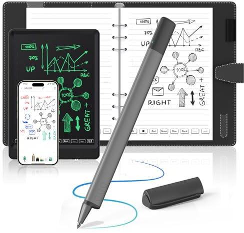 NEWYES Syncpen 4 Set, Smart Pen with Digital Notebook (Reusable) Bluetooth Wireless OCR Digital Pen for Students Designers Business People to Take Notes, Compatible with iOS and Android