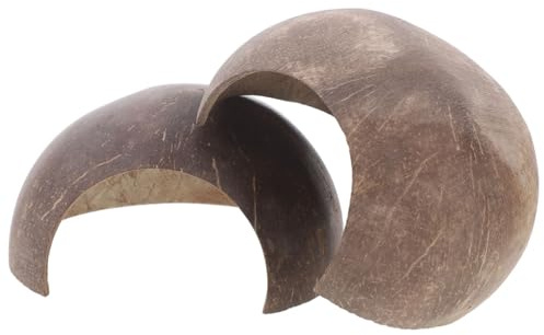 JOINPAYA 2 pièces Abri Reptile Résistant Cachette Délicate pour Lézards Tortues et Crabes Ermite Refuge Naturel pour Terrariums et Aquariums