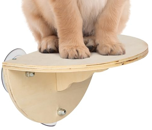 Cat Window Chair - Robust Cat Window Bed | Space-Saving Wooden Cat Seat, with 3 Suction Cups Window Sills, Stable Climbing Bed House Cats, Rest Cushion, Cat Furniture Home
