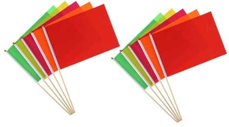 Toyvian 10 Stück Kleine Garten Markierungsfahnen aus Formstabilem Sicherem Material In Leuchtenden Farben mit Bambusstab für Rasen Baustelle und Pflanzenschutz Zufällige Zufällige Farbe