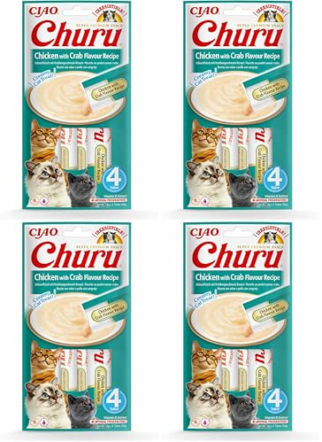 CHURU Cat Receta DE Pollo con Cangrejo 4X 14GR (Paquete de 4)