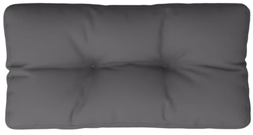 RJPLMFV Coussin De Palette 80x40x12 Cm Anthracite Polyester | Tissu Résistant À L'Eau, Rembourrage Fibres Creuses, Pour Extérieur Et Intérieur, Facile À Nettoyer