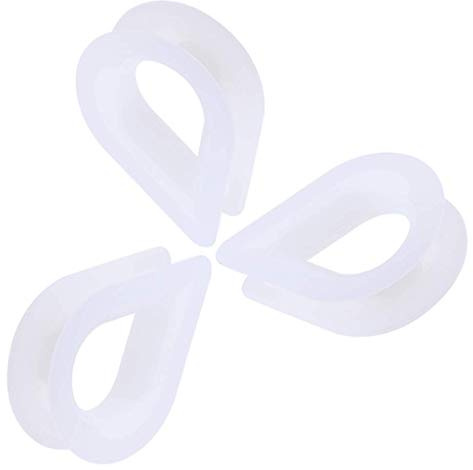 Tenlacum Dé à Coudre en Nylon Blanc 10 mm, Set of 5