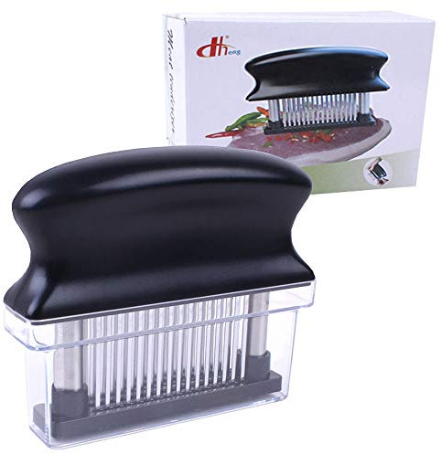 Meat Tenderizer with 48 Stainless Steel Ultra Sharp Needle Blades Heavy Duty Cooking machine for Tenderizing Beef, Turkey, Chicken, Steak, Veal, Pork, Fish etc