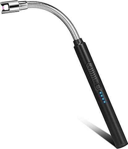 LEBEXY Accendino elettrico a forma di arco elettrico, ricaricabile, USB, accendino elettronico per barbecue con collo flessibile, al plasma per candele, cucina, grill