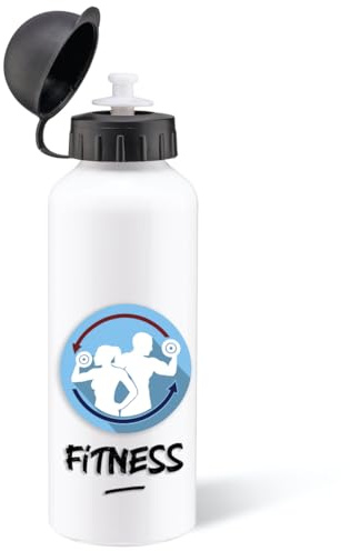 Luigi Collection Gourde Fitness Sport 500ml Bouteille d’Eau Aluminium Réutilisable Ecologique avec Tétine. Idée Cadeau Original Humour Homme Femme Enfant Ami Collègue Utile Anniversaire Noël