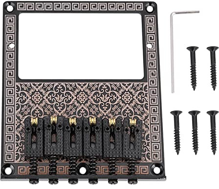 Sattelgitarrenbr¡§1cke Humbucker-Tonabnehmerschlitz Gut Einstellbarer H?henabstand Saiten TL Telecaster E-Gitarren (schwarzes Kaleidoskop),Campingzelte und Zubeh?r