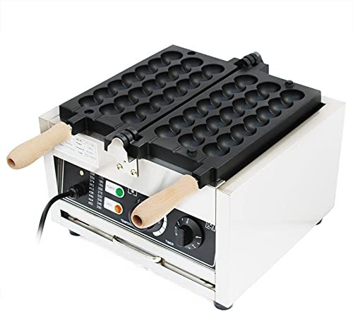 ACROSSPART 1500W Acero inoxidable eléctrico Waffle Maker Bubble Waffle Maker Temperatura ajustable Comercial Gofrera Gofrera gofrera gofres belga con temporizador