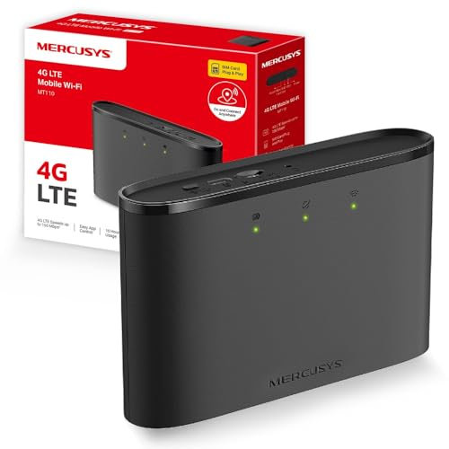 MERCUSYS MT110 Mifi Router portatile WiFi 4G - Modem Portatile con SIM, 4G LTE 150 Mbps, batteria 2200mAh per 10 ore, router WiFi mobile plug & play (Ricondizionato)