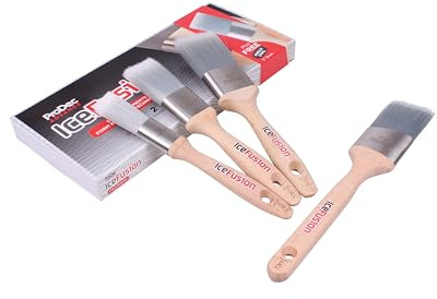 ProDec Advance 4 piece Ice Fusion Trade Professional Synthetic Paint Brush Set for Painting with Emulsion, Gloss and Satin Paints on Walls, Ceilings, Wood and Metal, Contains 1, 1.5, 2X2 inch Brushes