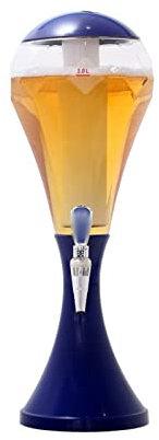 Distributeur de bière en forme de tour 3L Distributeur de boissons en forme de tour de bière avec lumières brillantes colorées et tube de glace Distributeur de bière en forme de tour de bière pour di