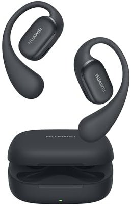 HUAWEI FreeArc öronproppar med öppen öra, Bluetooth-hörlurar med sterling ljud, säker passform och komfort, IP57 vattenbeständighet, 28 timmars speltid, sporthörlurar, iOS, Android, Windows, Svart