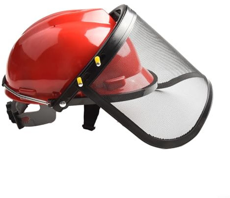 ZYNCUE Casco di sicurezza per motosega, comode coperture protettive per visiera, visiera leggera in rete con fascia regolabile per lavoro all'aperto
